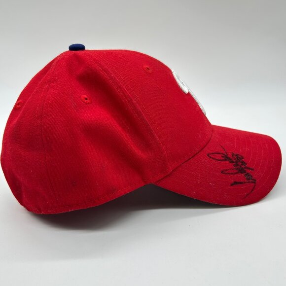 Philadelphia Phillies Red Cap Juan Samuel Autograph New Era Adjustable Hat - Picture 10 of 10